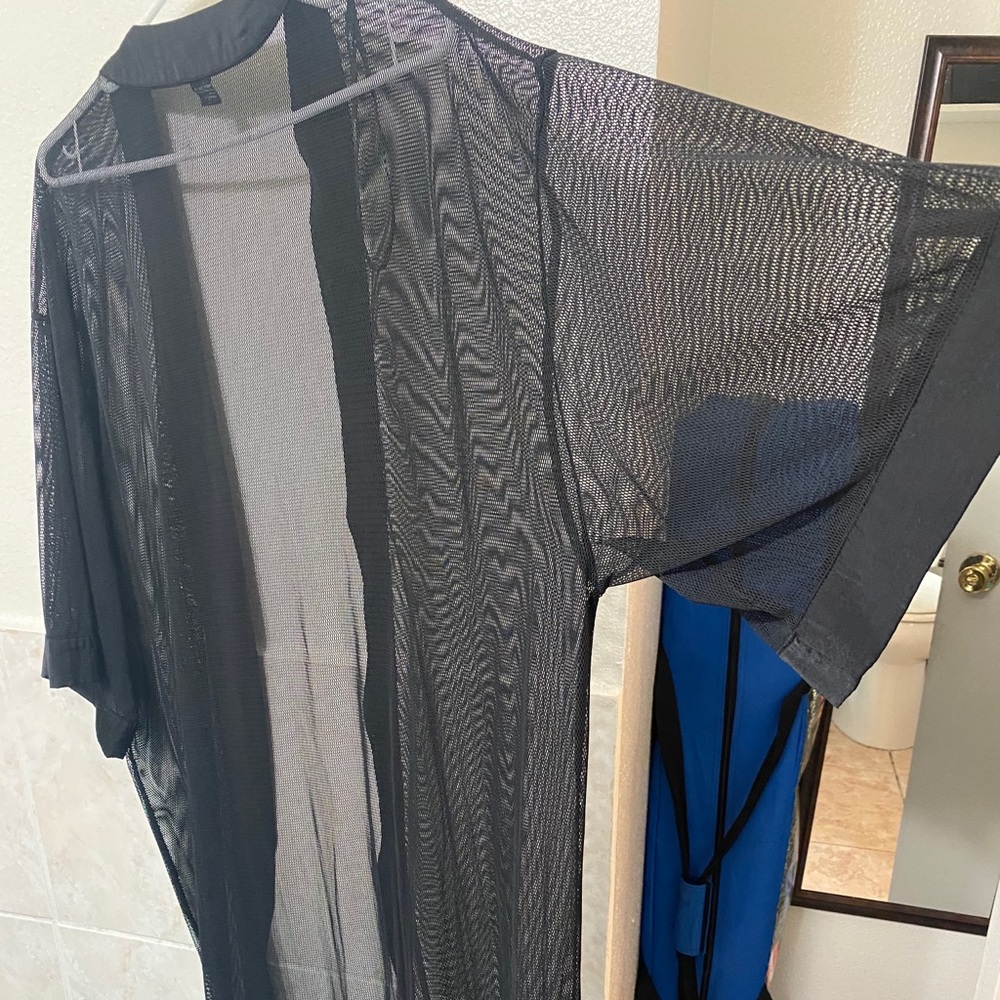 Long open cardigan